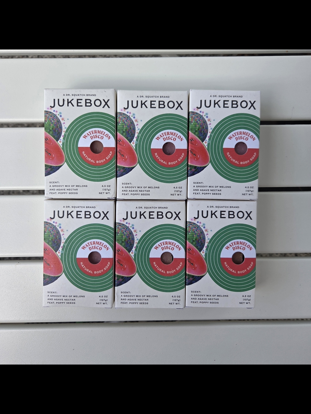 Jukebox Watermelon Disco Natural Bar Soap 6 Count